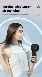 Portable handheld mini turbine fan with super strong wind feature for summer cooling use