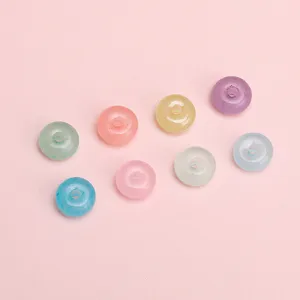 Detail of 3x6mm colorful translucent glass abacus beads for DIY jewelry making