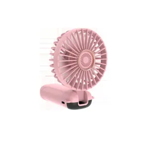 Premium portable pink handheld USB fan with foldable design and quiet cooling motor