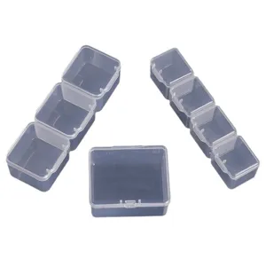 Lot de boîtes de rangement en plastique transparent pour DIY bijoux et le nail art