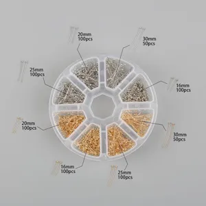 Σετ κατασκευής κοσμημάτων DIY με καρφίτσες κεφαλής σε κουτί αποθήκευσης 8 διαμερισμάτων