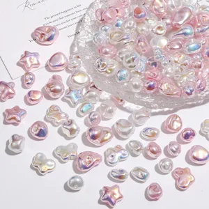 Irisierende ABS Unregelmäßige Künstliche Perlen Stern Schmetterling Seestern Herz Lose Perlen Für DIY Schmuckherstellung Halsketten Armbänder Zubehör