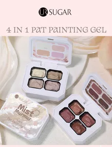 Detailed close-up of UR SUGAR 4-in-1 nail art gel palette for gradient blush effects
