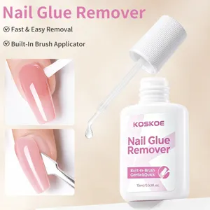 Detailansicht des 15ml Nagelkleberentferners mit integriertem Pinsel