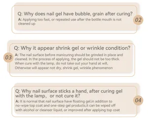 Guía de preguntas frecuentes para la aplicación de gel de uñas y solución de burbujas