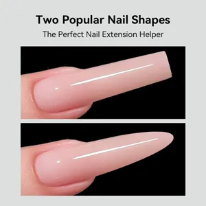 Stampo professionale per unghie con due forme popolari ballerina e mandorla rosa