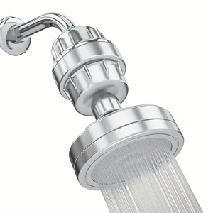 Modern Zilver Hogedruk Douchekop Set Ruimtevaart Aluminium Meertraps Filter Voor Waterontharder Chloorverwijdering Badkamer Accessoire