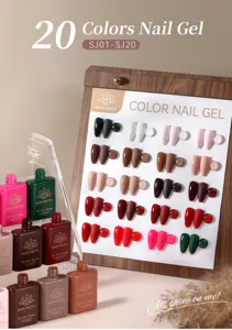 Vue détaillée du set de vernis gel BORN PRETTY 20 couleurs aux finitions mates et brillantes