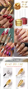 Detailed step-by-step tutorial for applying Lily'Cute metallic mirror nail polish