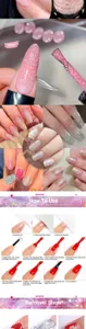 Guida passo-passo per applicare lo smalto gel glitterato diamante rosa LILY'CUTE