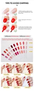 Guide d'application de gel et comparaison de couleurs sous diverses lumières et couches