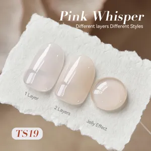 Détail de l'effet vernis à ongles gelée avec une et deux couches