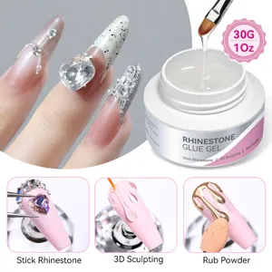 Gel de colle pour strass professionnel 30g pour sculpture d'ongles 3D