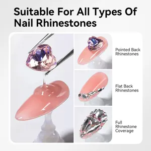 Colle professionnelle pour strass d'ongles, pour pierres plates et pointues.