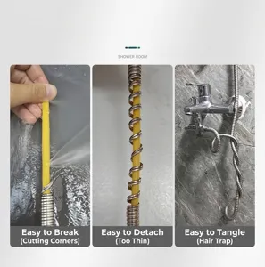 Durable PVC shower hose showing anti-burst and tangle-free features for bathroom use
