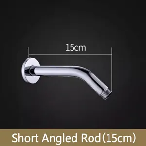 Bras de douche mural de 15 cm en acier inoxydable chromé avec un design courbé