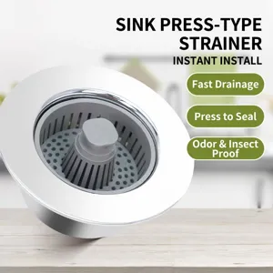 Crépine d'évier universelle rétractable et bouchon pour le drainage de cuisine