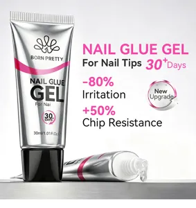 BORN PRETTY 30ml gel de colle à ongles montrant une texture adhésive claire de qualité