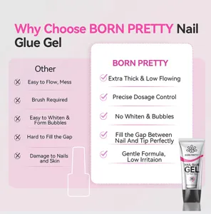 Tableau comparatif détaillé du gel de colle à ongles BORN PRETTY et ses avantages