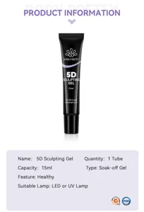 Especificaciones detalladas del producto gel de escultura 5D transparente BORN PRETTY