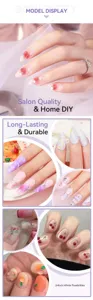 Muestra de varios diseños de uñas 5D creados con el esmalte de gel de modelado 4 en 1