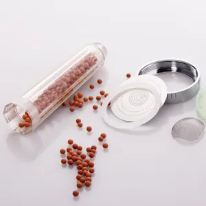 Comprehensive replacement filter components for negative ion shower head with mineral beads