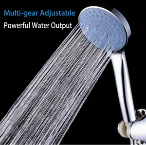 High-pressure multi-mode handheld shower head chrome finish bathroom sprayer nozzle