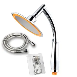 Modern ABS Electroplated Handheld Showerhead Large Water Outlet High Pressure Water Saving Bathroom Shower Head Replacement