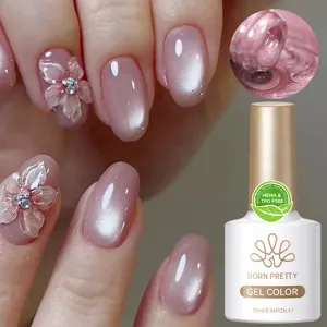 Magnetische Kattenoog Gel Nagellak Gedroogde Roos Roze Glitter Schittering Soak Off UV LED Lak Voor Professionele Nagelkunst
