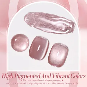 Magnetische droge roos cat eye nagellak met hoge pigmentatie en zijdezachte glans