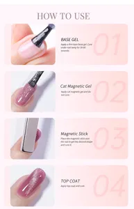 Tutoriel d'application détaillé en quatre étapes pour le vernis à ongles gel magnétique