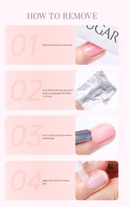 Guide détaillé en quatre étapes pour retirer le vernis à ongles gel professionnel