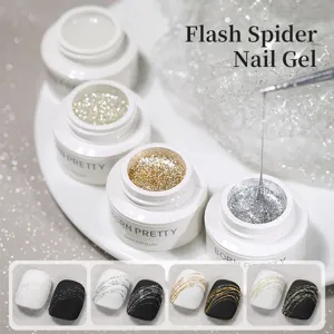 BORN PRETTY Semi-Solide Spider Nail Gel Haute Élasticité Étincelant Polonais Peinture Dessin Gel Pour DIY Nail Art Décoration