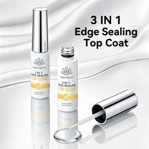Detail view of BORN PRETTY 3-in-1 edge sealing top coat with clear gel texture.