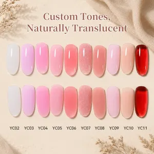 Échantillons de gel à ongles d'extension translucide BORN PRETTY en tons roses et nus