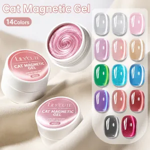 Esmalte de Uñas en Gel Magnético Ojo de Gato Perla de Vidrio Hielo Transparente Purpurina UV LED Gel de Arte de Uñas