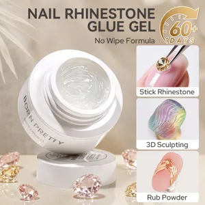 Born Pretty Stevige Gelei Strass Lijm No Wipe Nagel Gel Polish Transparant Niet Vloeiend Edelsteen Lijm Voor Nail Art Decoratie