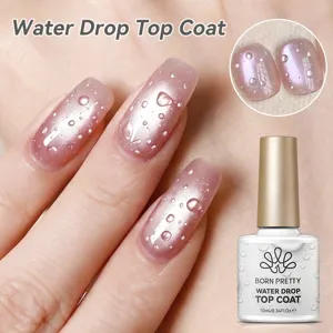 Born Pretty Top Coat Σταγόνα Νερού 3D Εφέ Διαυγές Βερνίκι Gel Χωρίς Σκούπισμα Παγωμένο Διαφανές Gel Μοντελοποίησης για Τέχνη Νυχιών