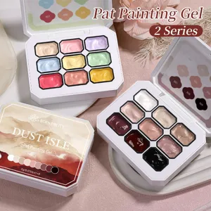 BORN PRETTY Multi-color Nail Pat Painting Gel Palette Solid Pudding Gel For Relief Gradient Stamping Multi-functional Manicure Art Gel Polish