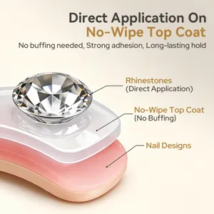BORN PRETTY 5ml no-wipe jelly strass lijm voor professionele nagelontwerpen zonder afvegen