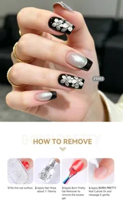 Schritt-für-Schritt-Anleitung zum Entfernen von BORN PRETTY 3D-Relief-Metall-Nagelkunst-Gel