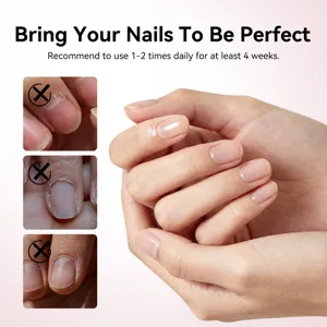 Detailed comparison showing effective cuticle softener results on dry and cracked nails