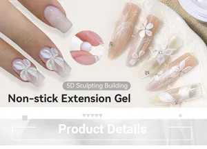 Nicht klebendes 5D Nagelmodelliergel für professionelle 3D-Blumendesigns