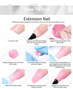 Umfassende 9-Schritte-Anleitung zum Auftragen von festem Nagelverlängerungsgel für DIY.