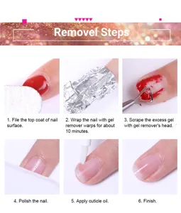 Detaillierte Schritt-für-Schritt-Anleitung zum Entfernen von burgunderrotem Gel-Nagellack.