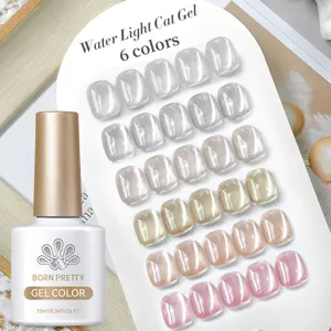 Smalto Gel Magnetico Born Pretty Water Light Cat Effetto Cristallo di Vetro Trasparente Jelly Soak Off LED UV Lacca per Unghie