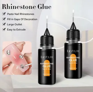 Colle pour strass LILY'CUTE 10ml avec applicateur à aiguille de précision pour décoration d'ongles