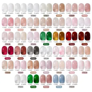 Nuancier de vernis à ongles gel translucide Born Pretty avec effets 1 et 2 couches
