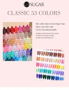 Set de vernis à ongles gel 1 étape UR SUGAR avec 53 couleurs classiques pour la manucure