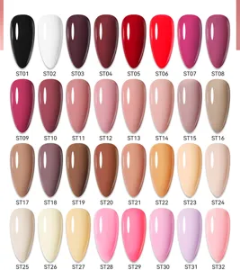 Nuancier affichant 32 teintes de vernis à ongles en gel une étape de chez UR SUGAR
